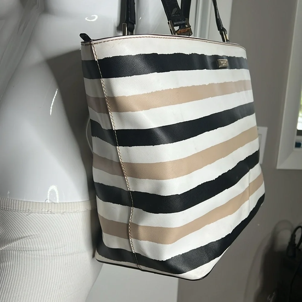 Kate Spade New York Grant Street Jules Grainy Vinyl Zip Top Shoulder Tote Bag